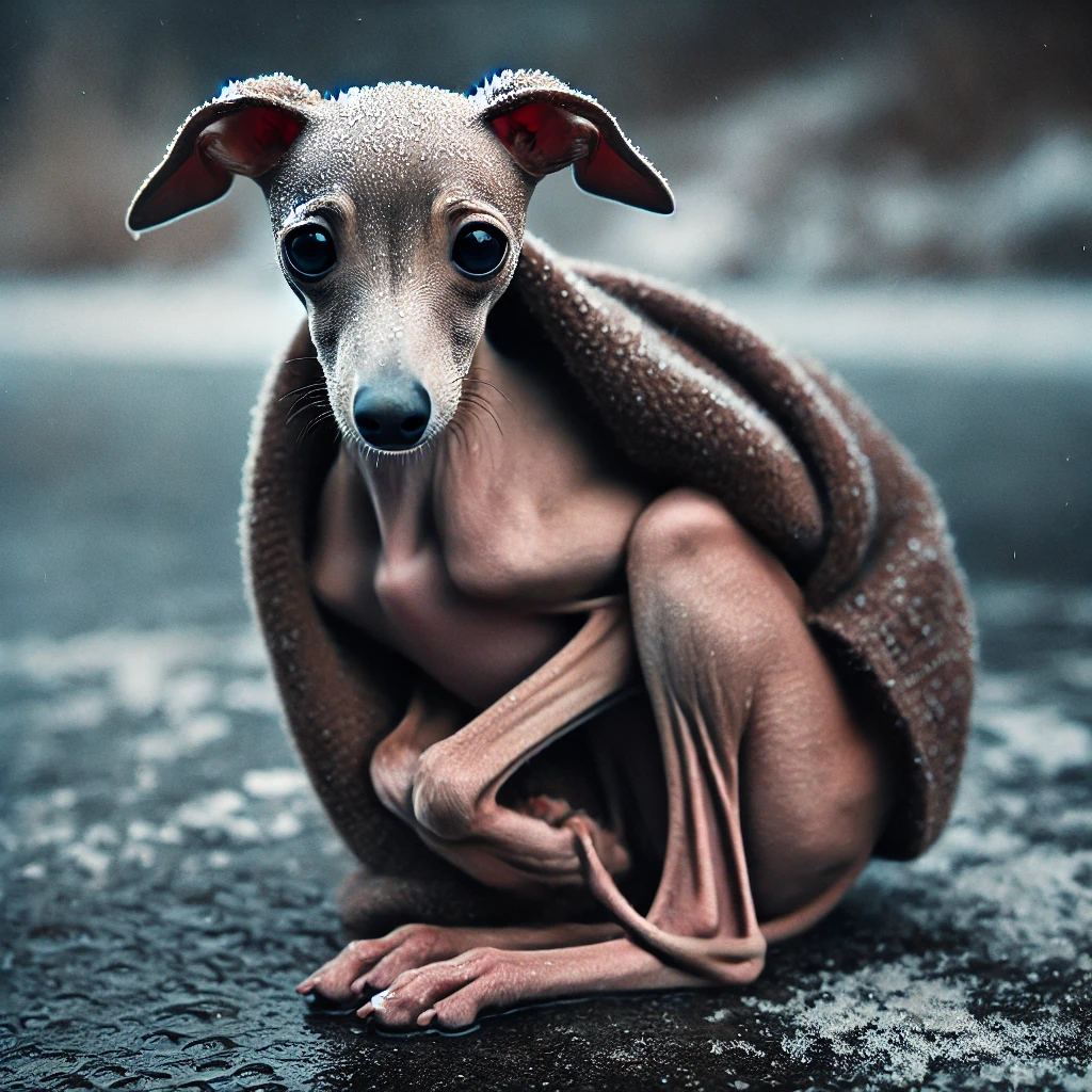 hipotermia en galgos italianos